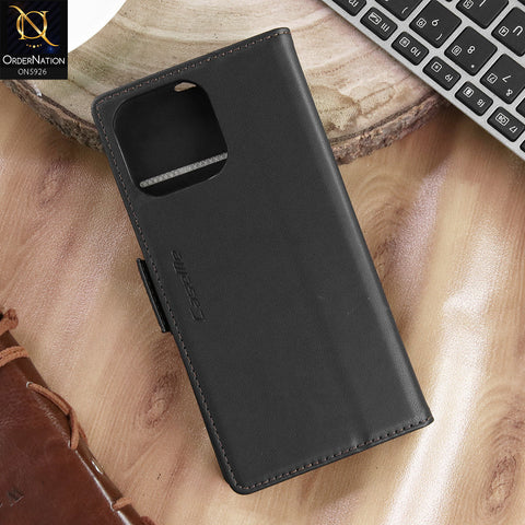 iPhone 16 Pro Max Cover - Black -  CaseMe Premium High Quality Wallet Magnetic Suede Leather Case
