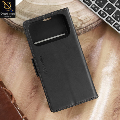 iPhone 17 Pro Cover - Black -  CaseMe Premium High Quality Wallet Magnetic Suede Leather Case