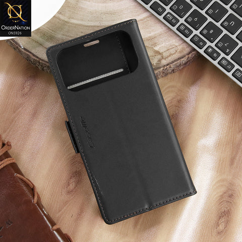 iPhone 17 Pro Max Cover - Black -  CaseMe Premium High Quality Wallet Magnetic Suede Leather Case
