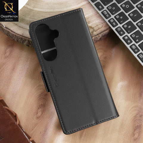 Samsung Galaxy S26 Plus Cover - Black -  CaseMe Premium High Quality Wallet Magnetic Suede Leather Case