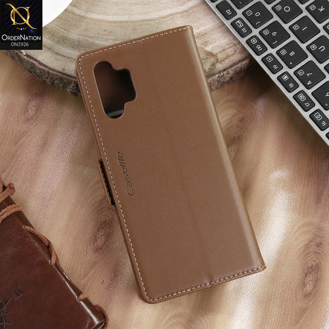 Samsung Galaxy A13 Cover - Brown -  CaseMe Premium High Quality Wallet Magnetic Suede Leather Case