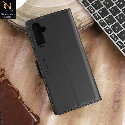 Samsung Galaxy A14 5G Cover - Black -  CaseMe Premium High Quality Wallet Magnetic Suede Leather Case