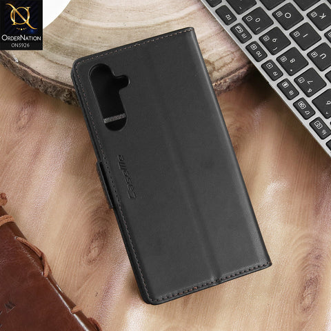 Samsung Galaxy A15 4G Cover - Black -  CaseMe Premium High Quality Wallet Magnetic Suede Leather Case