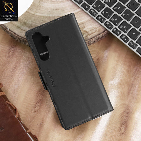 Samsung Galaxy A16 Cover - Black -  CaseMe Premium High Quality Wallet Magnetic Suede Leather Case