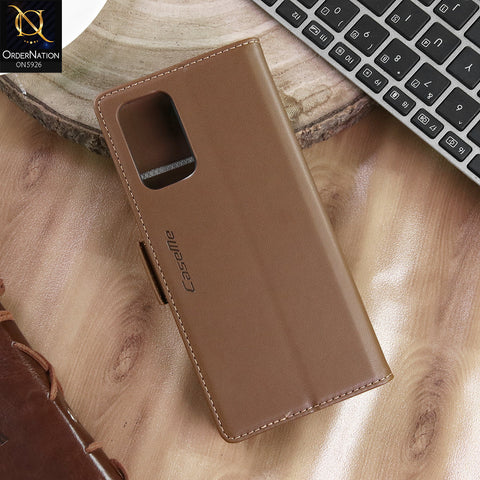 Samsung Galaxy A23 5G Cover - Brown -  CaseMe Premium High Quality Wallet Magnetic Suede Leather Case