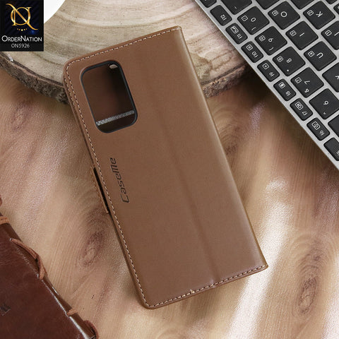 Samsung Galaxy A33 5G Cover - Brown -  CaseMe Premium High Quality Wallet Magnetic Suede Leather Case