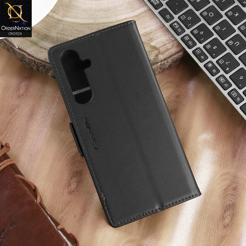 Samsung Galaxy A52 Cover - Black -  CaseMe Premium High Quality Wallet Magnetic Suede Leather Case