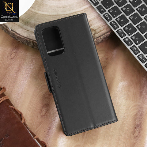 Samsung Galaxy A73 5G Cover - Black -  CaseMe Premium High Quality Wallet Magnetic Suede Leather Case