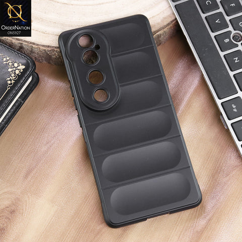 Vivo V40 Cover - Black - New Flexible TPU Mobile Phone Back Cover Scratch Proof Phone Protective Case