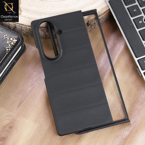 Samsung Galaxy Z Fold 7 Cover - Black - New Flexible TPU Mobile Phone Back Cover Scratch Proof Phone Protective Case