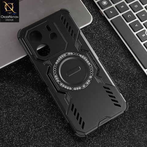 Xiaomi Redmi Note 14 4G Cover - Black - New Cooling Non-Slip Shockproof Magsafe Full Coverage Back Cover