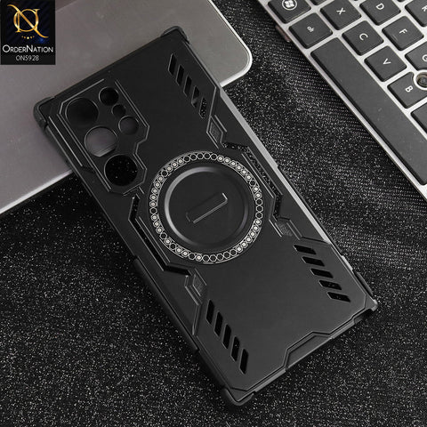 Samsung Galaxy S22 Ultra Cover - Black -  New Cooling Non-Slip Shockproof Magsafe Full Coverage Back Cover