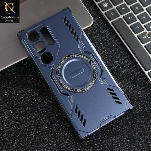 Samsung Galaxy S23 Ultra Cover - Blue - New Cooling Non-Slip Shockproof Magsafe Full Coverage Back Cover