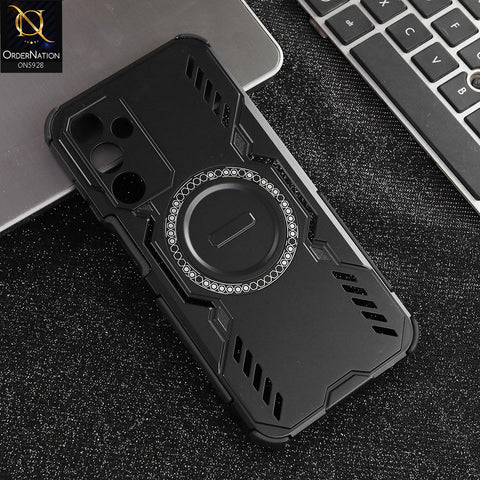 Samsung Galaxy A25 5G Cover - Black -  New Cooling Non-Slip Shockproof Magsafe Full Coverage Back Cover