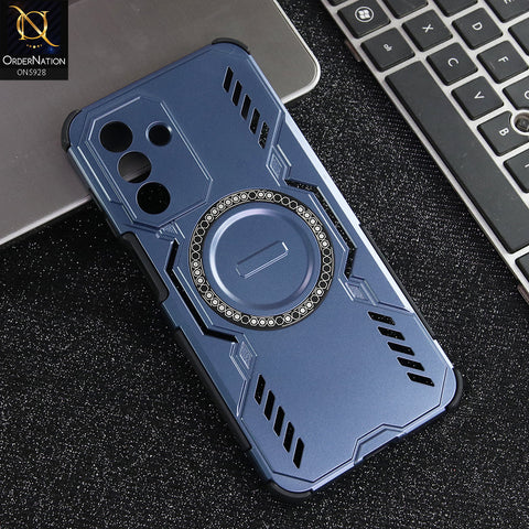 Samsung Galaxy M17 Cover - Blue - New Cooling Non-Slip Shockproof Magsafe Full Coverage Back Cover