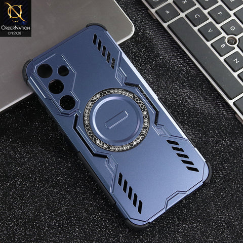 Samsung Galaxy A35 Cover - Blue - New Cooling Non-Slip Shockproof Magsafe Full Coverage Back Cover