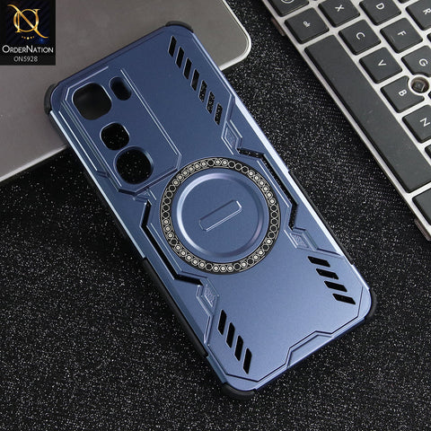 Vivo Y400 4G Cover - Blue - New Cooling Non-Slip Shockproof Magsafe Full Coverage Back Cover