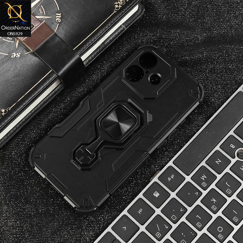 iPhone 17 Cover - Black - New High Grade Quality Armor Case With Metal Ring And KickStand
