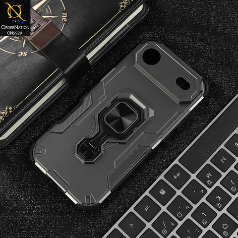 iPhone 17 Air Cover - Gray - New High Grade Quality Armor Case With Metal Ring And KickStand