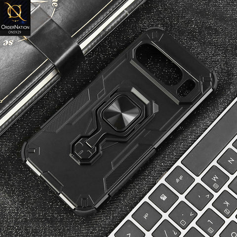 Google Pixel 10 Pro Cover - Black - Airbag Shockproof Hybrid Armor Honeycomb Black Case