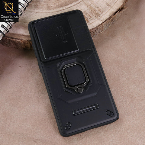 Samsung Galaxy S26 Ultra Cover - Black - New High Grade Quality Armor Case With Metal Ring And Kickstand And Sliding Camera Protection