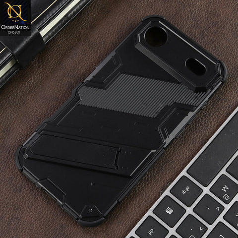 iPhone 17 Air Cover - Black -   New Ultra Punk TPU Shockproof Phone Case with Kickstand And Camera Protection
