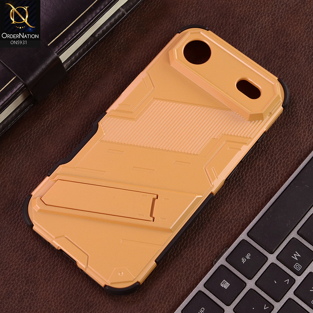 iPhone 17 Air Cover - Orange - New Ultra Punk TPU Shockproof Phone Case with Kickstand And Camera Protection