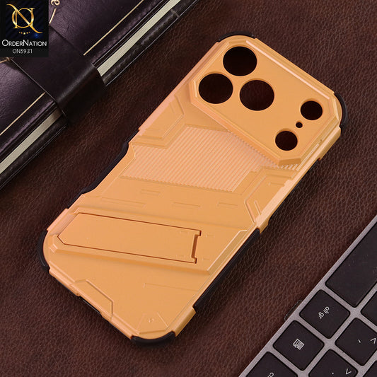 iPhone 17 Pro Cover - Orange - New Ultra Punk TPU Shockproof Phone Case with Kickstand And Camera Protection
