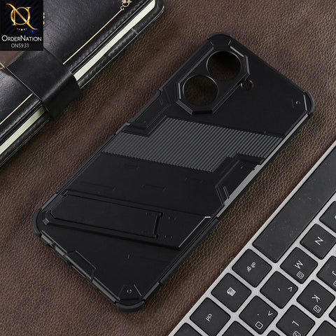 Xiaomi Redmi A5 4G Cover - Black - New Ultra Punk TPU Shockproof Phone Case with Kickstand And Camera Protection