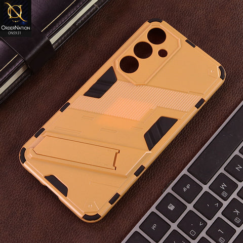 Samsung Galaxy S24 FE Cover - Orange - New Ultra Punk TPU Shockproof Phone Case with Kickstand And Camera Protection