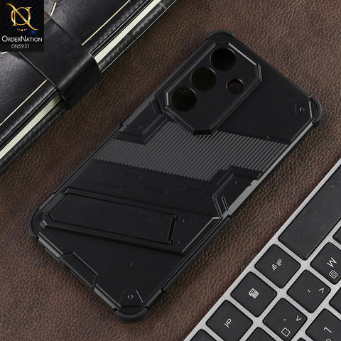 Samsung Galaxy S26 Cover - Black -   New Ultra Punk TPU Shockproof Phone Case with Kickstand And Camera Protection