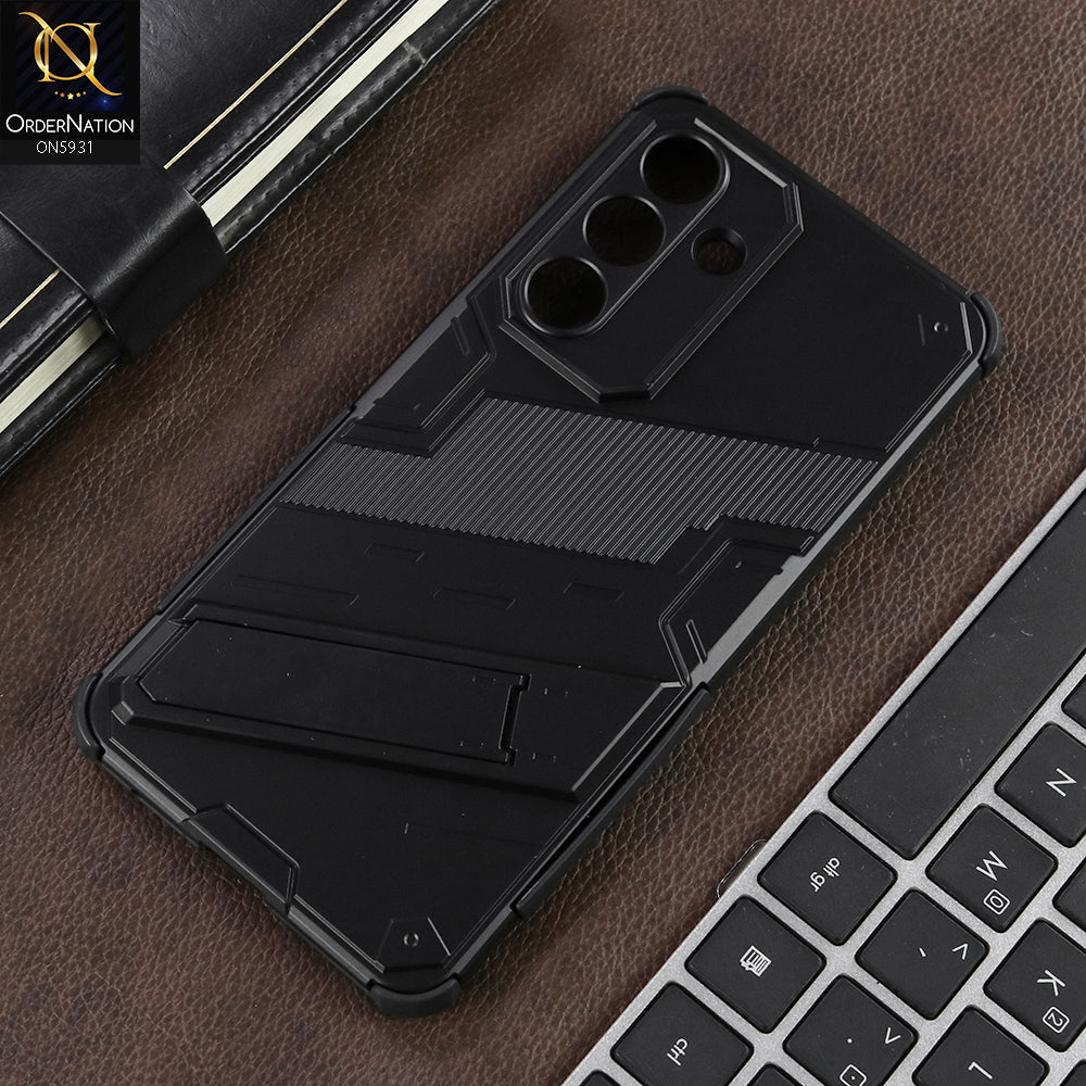 Samsung Galaxy S26 Plus Cover - Black -   New Ultra Punk TPU Shockproof Phone Case with Kickstand And Camera Protection