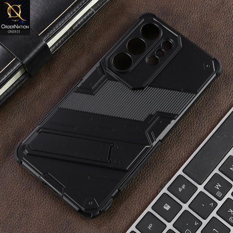Samsung Galaxy S26 Ultra Cover - Black -   New Ultra Punk TPU Shockproof Phone Case with Kickstand And Camera Protection
