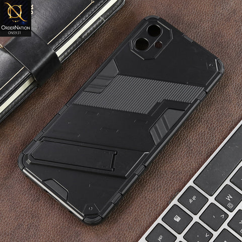 Samsung Galaxy A05 Cover - Black -   New Ultra Punk TPU Shockproof Phone Case with Kickstand And Camera Protection