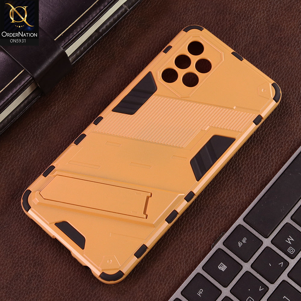 Samsung Galaxy A32 Cover - Orange - New Ultra Punk TPU Shockproof Phone Case with Kickstand And Camera Protection