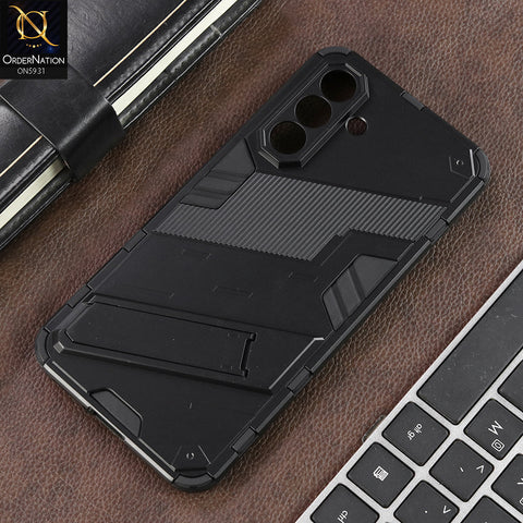 Samsung Galaxy A36 Cover - Black - New Ultra Punk TPU Shockproof Phone Case with Kickstand And Camera Protection