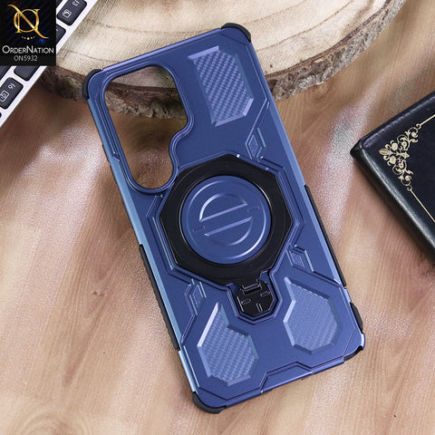 Samsung Galaxy S26 Ultra Cover - Blue -  MagSafe Compatible Case with Kickstand Ring Holder TPU Shockproof