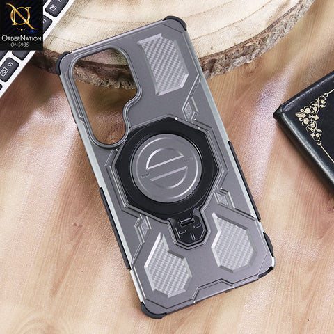 Samsung Galaxy S26 Ultra Cover - Gray -  MagSafe Compatible Case with Kickstand Ring Holder TPU Shockproof