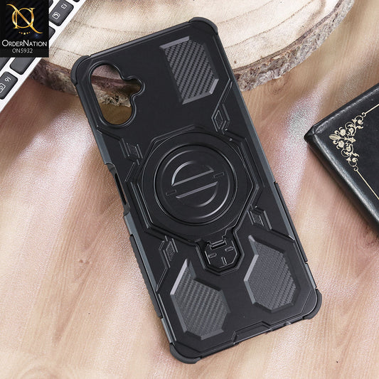 Samsung Galaxy A06 Cover - Black -  MagSafe Compatible Case with Kickstand Ring Holder TPU Shockproof