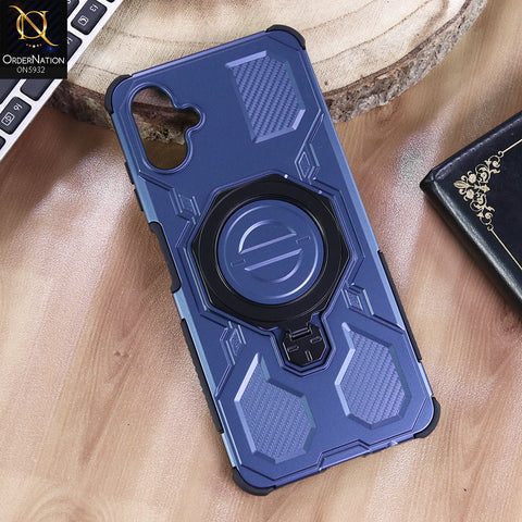 Samsung Galaxy A06 Cover - Blue -  MagSafe Compatible Case with Kickstand Ring Holder TPU Shockproof