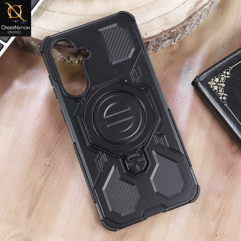 Samsung Galaxy A36 Cover - Black -  MagSafe Compatible Case with Kickstand Ring Holder TPU Shockproof