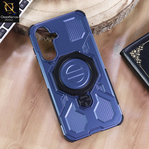 Samsung Galaxy A56 Cover - Blue -  MagSafe Compatible Case with Kickstand Ring Holder TPU Shockproof