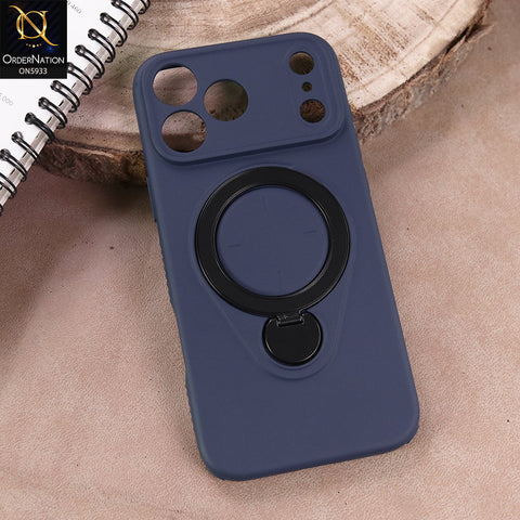 iPhone 17 Pro Cover - Blue - MagSafe Compatible Case with Foldable Kickstand