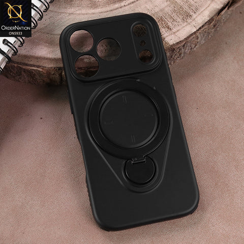 iPhone 17 Pro Max Cover - Black - MagSafe Compatible Case with Foldable Kickstand