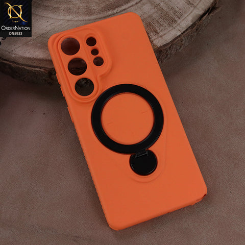 Samsung Galaxy S26 Ultra Cover - Orange - MagSafe Compatible Case with Foldable Kickstand
