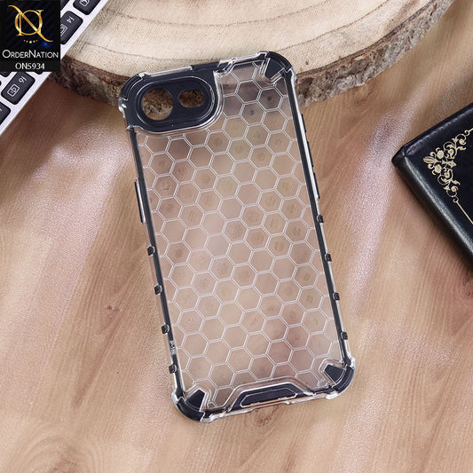 iPhone 17e Cover - Transparent - Airbag Shockproof Hybrid Honeycomb Transparent Case
