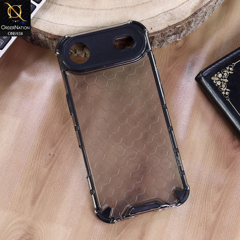 iPhone 17 Air Cover - Black - Airbag Shockproof Hybrid  Honeycomb Transparent Case