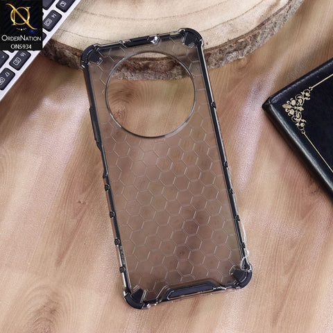Xiaomi Poco C75 Cover - Black - Airbag Shockproof Hybrid Honeycomb Transparent Case