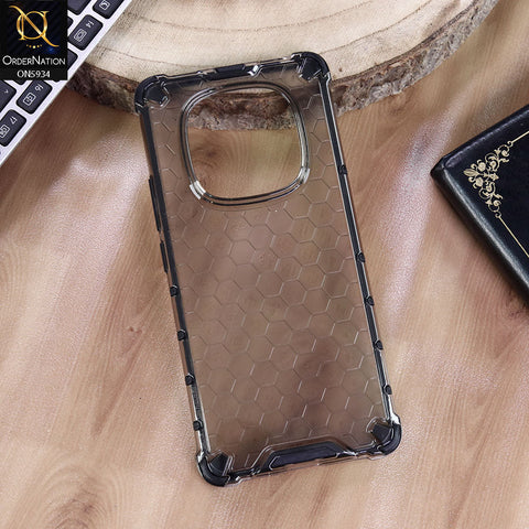 Xiaomi Redmi Note 14 Pro 4G Cover - Black - Airbag Shockproof Hybrid Honeycomb Transparent Case