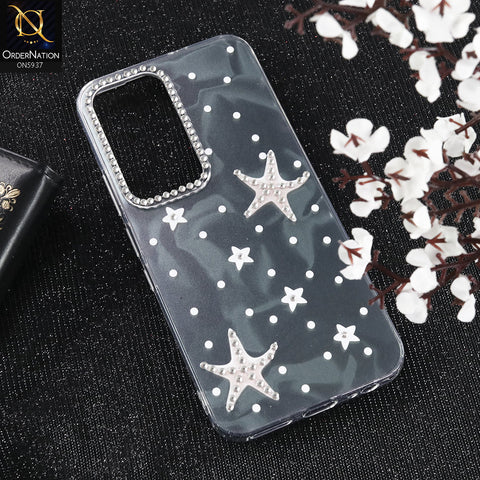 Infinix Hot 60 Pro Cover - Black - New Cool Trendy Shiny Stared Case With Rhinestones